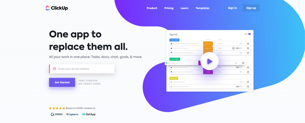 Clickup task management software