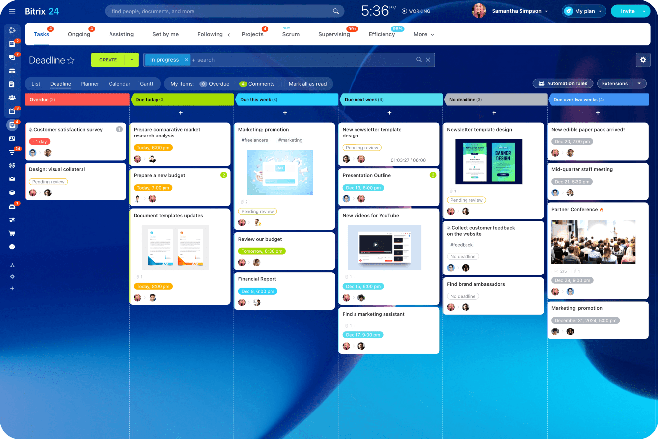 Free online digital workspace from Bitrix24